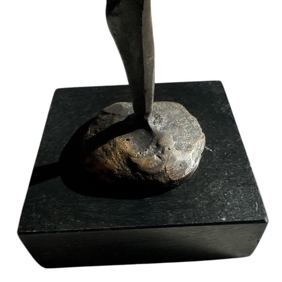 Modernist Brutalist Bronze Ballerina Figurative Sculpture Marble Base - Picture 9 of 9